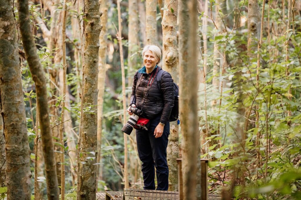 Fiona In Bush with camera